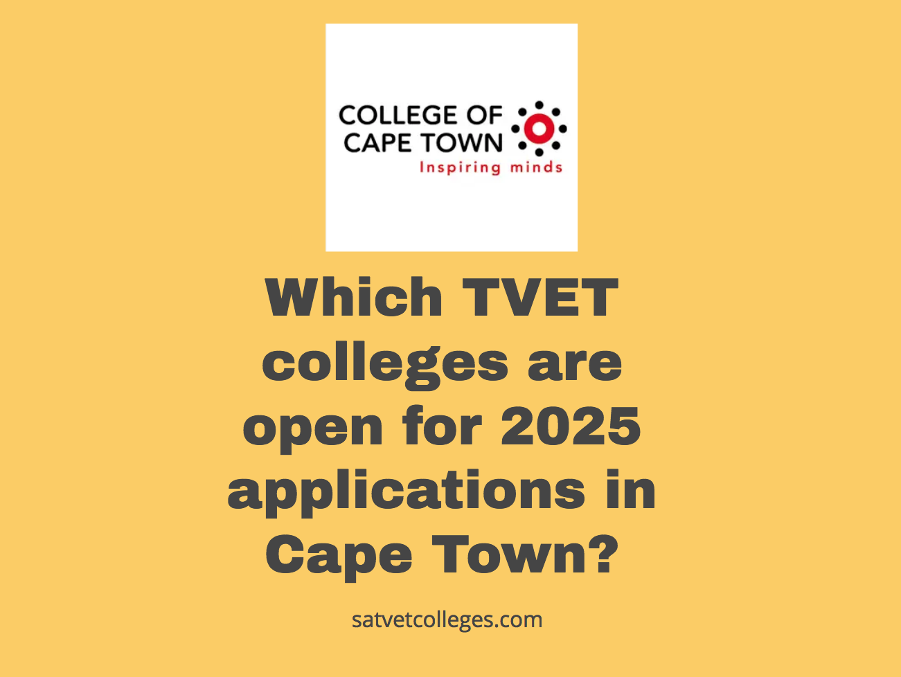 Which tvet colleges are open for 2025 applications in cape town