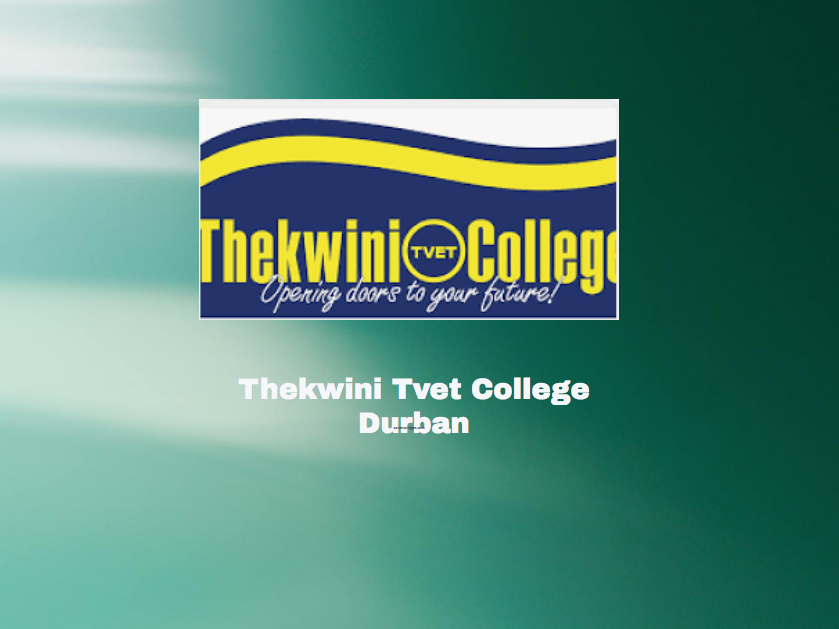Thekwini tvet college durban south african tvet colleges